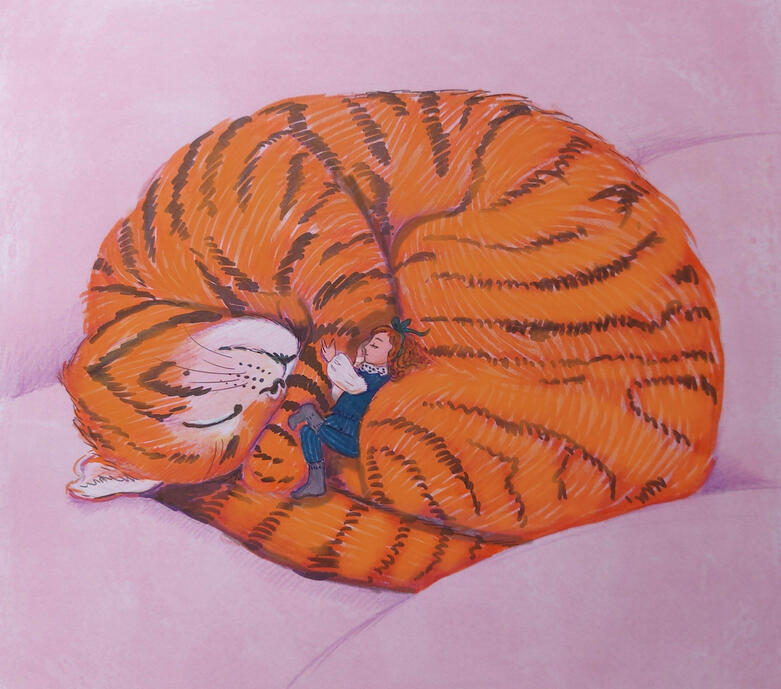 Cuddles - Me and my giant cat